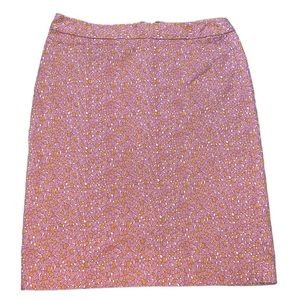 Talbots A-Line Pink and Orange Floral Skirt Size 4